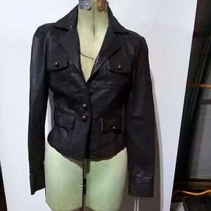 Women's Bebe Black Leather Jacket
